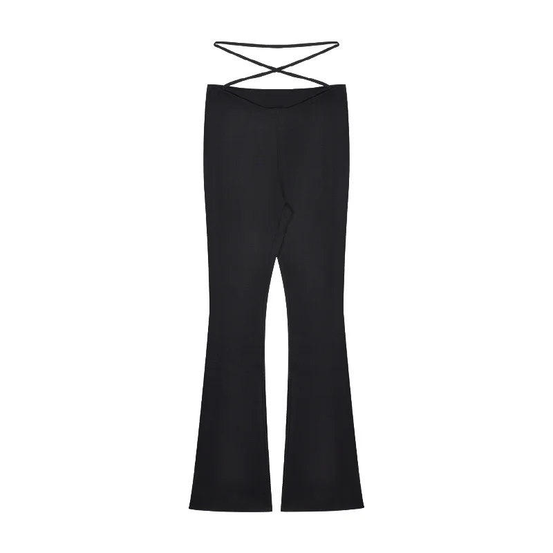 Брюки женские с широкими штанинами и завышенной талией на весну осень | Женская