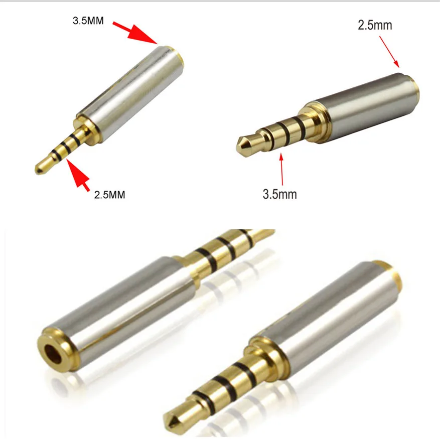 CARPRIE 3 5 Mm Jack Adapter 3.5mm Male To 2.5mm Female Stereo Audio Headphone Converter Adapte | Мобильные телефоны и