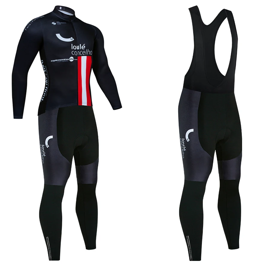 

LC LOULE Concelho Cycling Team Maillot Jersey Winter Sportswear Ropa Ciclismo Men Thermal Fleece BikePants Clothing
