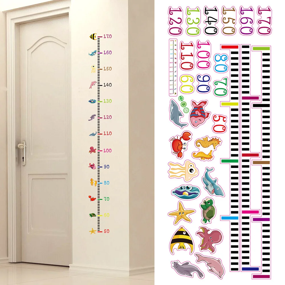 Наклейки на стену с высотой наклейка морским дном животное для декора детской
