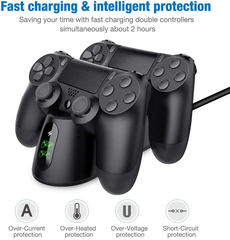 Док-станция для зарядки контроллера BEBONCOOL Dualsense DualShock 4/Playstation 4/PS4/ Pro /PS4 Slim |