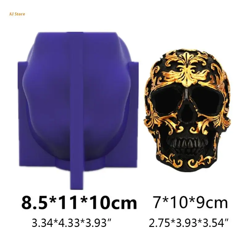 

Pattern Small Skull Decoration Halloween Theme Silicone Mold Custom Candle Mold