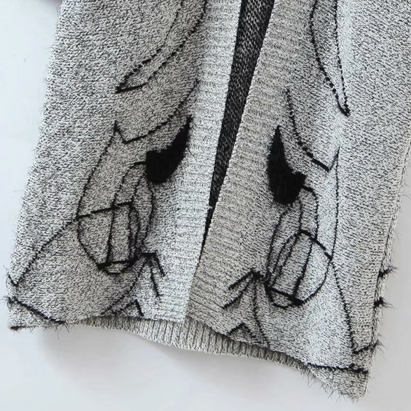 

Women Fashion Autumn Cardigans Sweaters 2020 Long Sleeve Vintage Open Stitch Knitted Female Street Sweater Clothing One Size