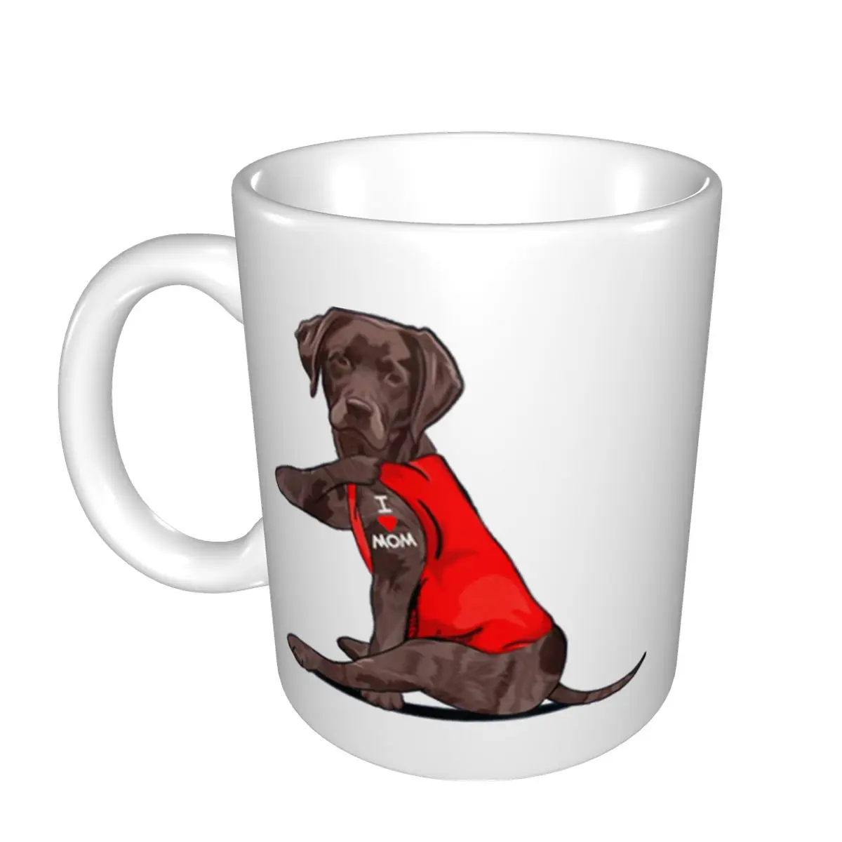 Top Original Chocolate Lab Labrador Mom Tattoo Funny Mama Mother Dog Gift Mug Coffee Cup |