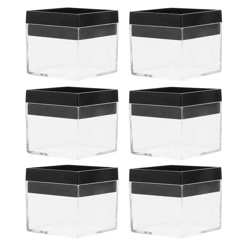 

10 Pcs Display Case Display Box Square Transparent Plastic Box Display Holder Natural Stone Mineral Specimen Display Box