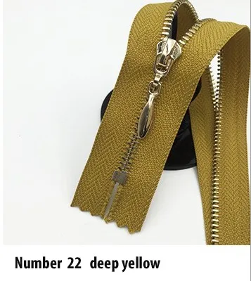deep yellow 30 цветов Длина 50 см близкий конец золотая металлическая застежка-молния для шитья молнии одежды аксессуары молнии DIY инструменты на цветной молнии P106 - Цвет: deep yellow