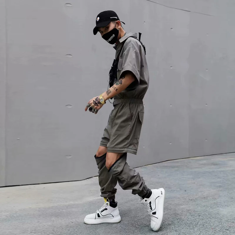 2020 мужские комбинезоны повседневные свободные однотонные джоггеры уличная