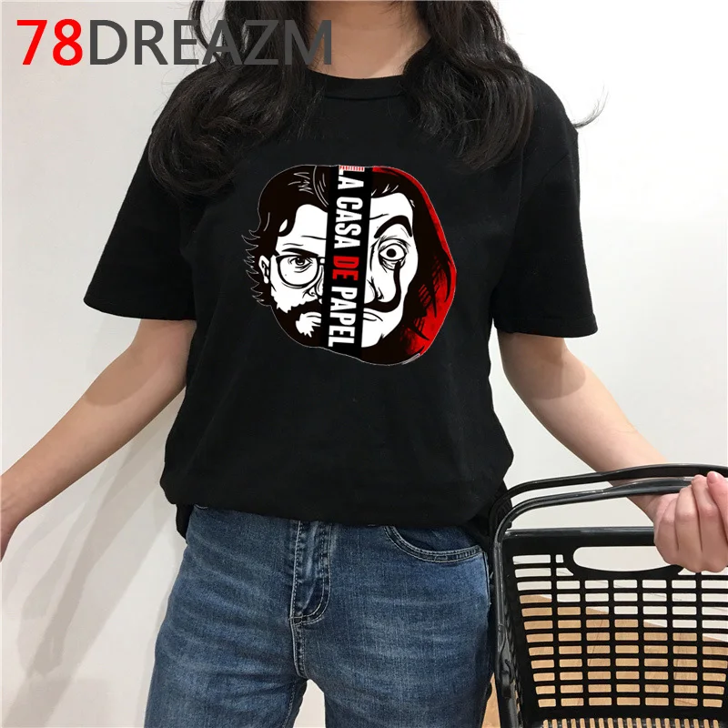 la casa de papel t shirt men summer top money heist t shirt kawaii house of paper tshirt bella ciao graphic tees unisex male free global shipping