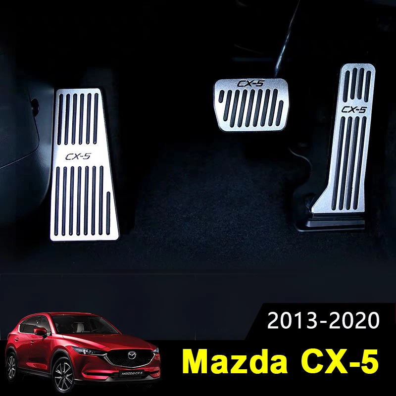 

Car Accelerator Gas Pedal Brake Pedal Footrest Pedal Plate Cover AT For Mazda CX5 CX-5 2013 2014 2015 2016 2017 2018 2019 2020