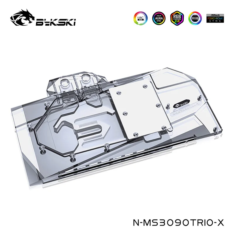 Bykski блок GPU воды для MSI Geforce RTX 3080 3090 игровой/Суприм X TRIO 10G/24G OC полное покрытие Watercooler