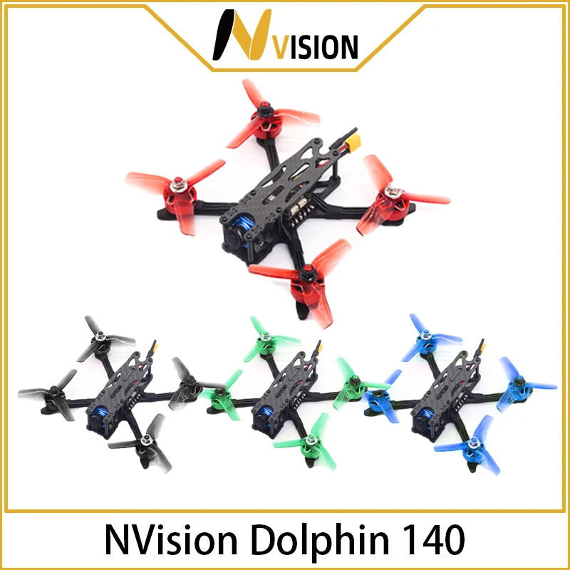 NVision TCMMRC Fpv 3 Inch Dolphin 140 3K Carbon Fiber Racing Drone Kit with Camera for Multirotor RC DIY Color Qudcopter Drone