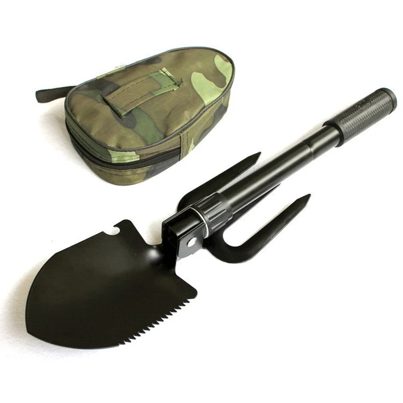 

Folding Survival Shovel Rake Outdoor Multifunctional Survival Tool For Camping Hiking New Set Of Tools Camping Small Foldable