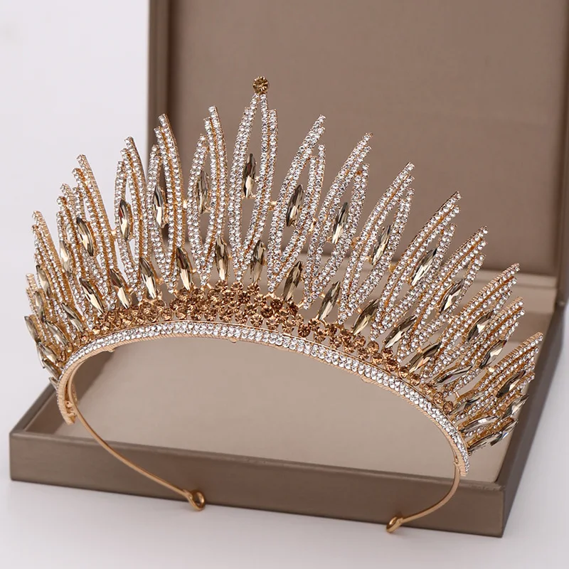 

Bride Crown Headwear Crystal Stage Hair Sticks Party Wedding Shiny Hairband Diamond Hair Hoop Hair Accessories Women Headbands