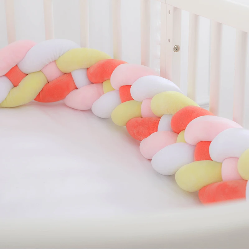 Для новорожденных бампера кроватки 2 м 4 нити завязанный плетеные бампер подушки