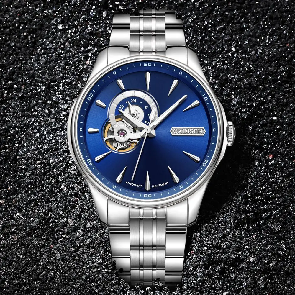 

Календарь светящиеся аналоговые часы Для мужчин механические наручные часы Япония NH39A бренд класса люкс Скелет Tourbillon часы Relogio Masculino