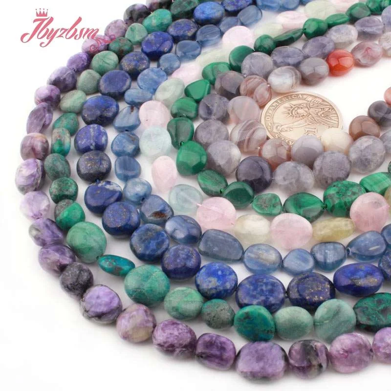 5x8-10x12mm Irregular Freeform Natural Stone Spacer Beads For DIY Necklace Bracelet Jewelry Making 15&quotWholesale Free Shipping |