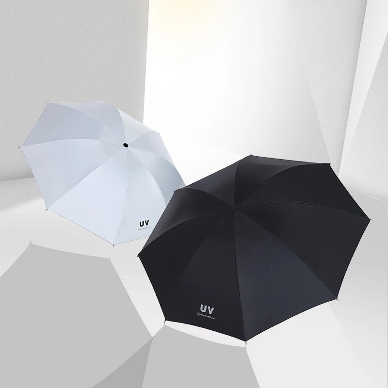 Зонт женский виниловый складной с защитой от ультрафиолета и дождя|Зонтики| |