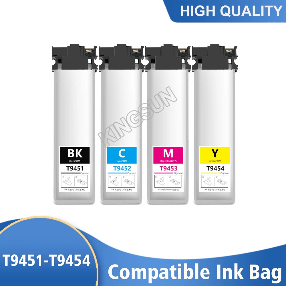 

2Set/T9451 T9452 T9453 T9454 Ink Cartridge With Pigment Ink And Chip For Epson WorkForce Pro WF-C5790 WF-C5710 WF-C5290 WF-C5210