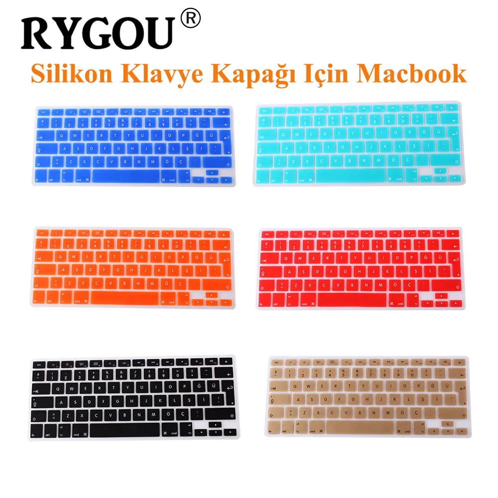 Силиконовый чехол для клавиатуры RYGOU защита Macbook Pro 13 15 17 Retina Mac Air 13|keyboard cover