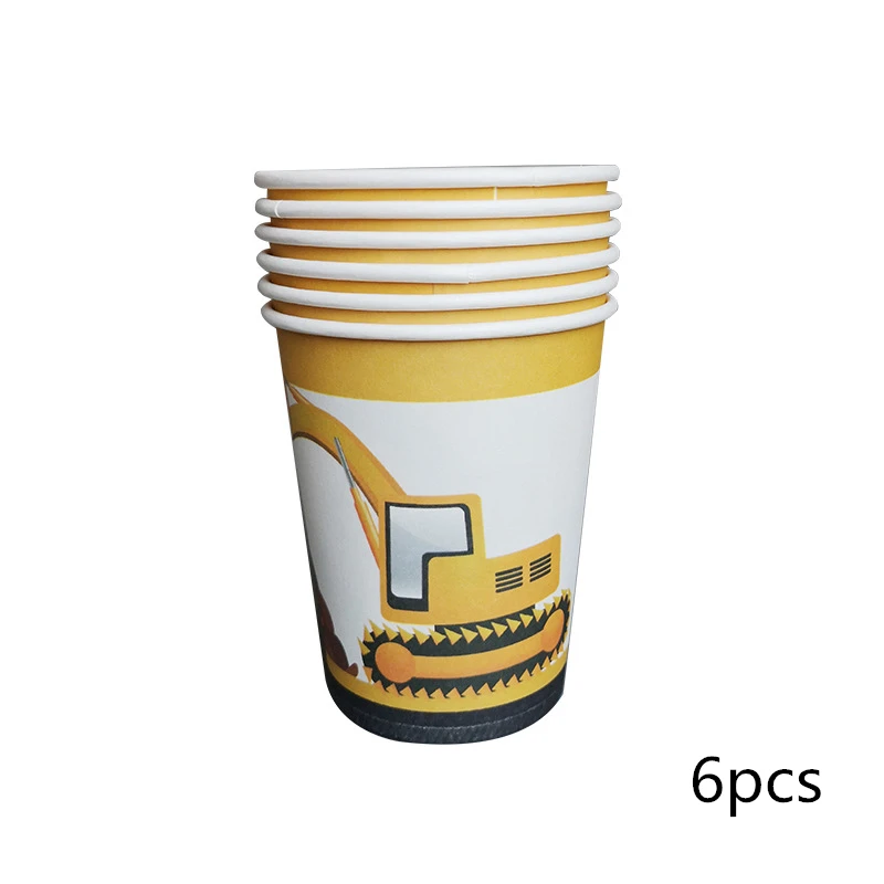 6 шт. строительная тематическая вечеринка на день рождения одноразовая