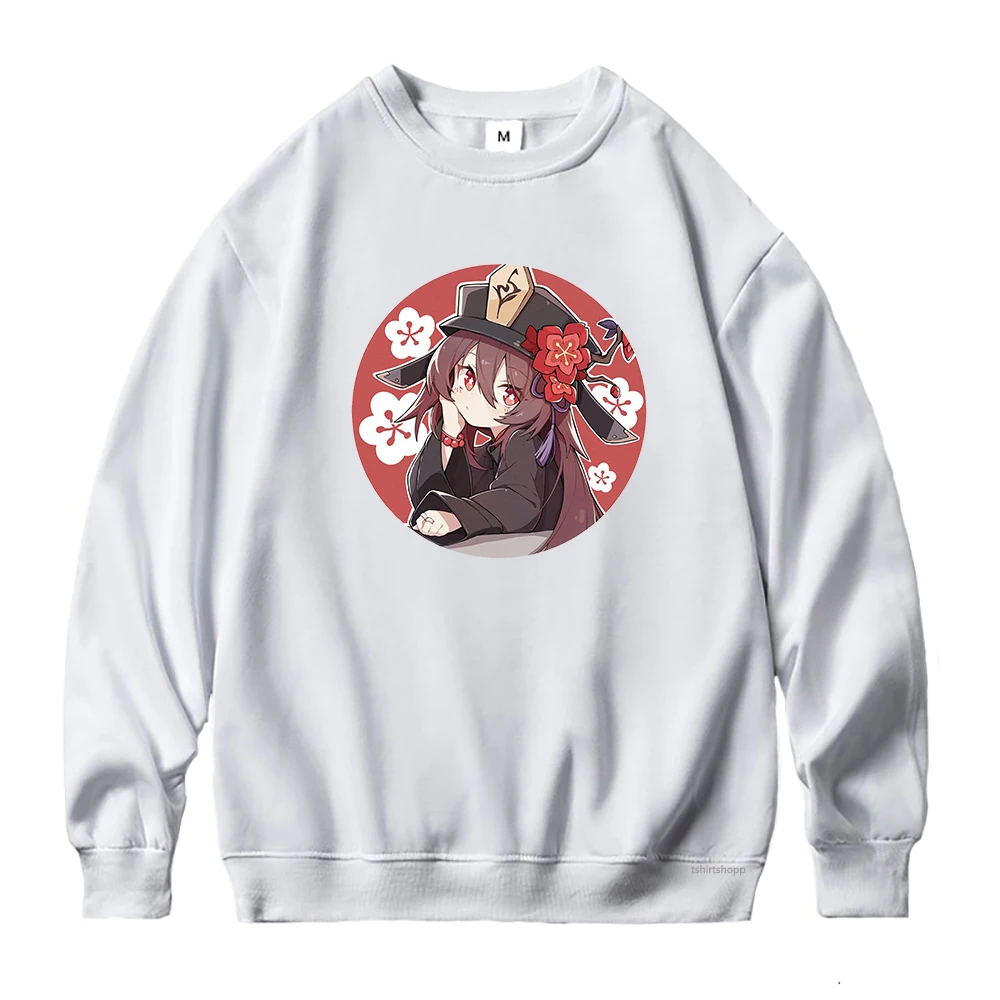 

Anime Hu Tao Hoodie Women fashion Genshin impact Hoodies Woman Harajuku Manga Genshin Hoody Crew Neck Pullover Sweatshirts