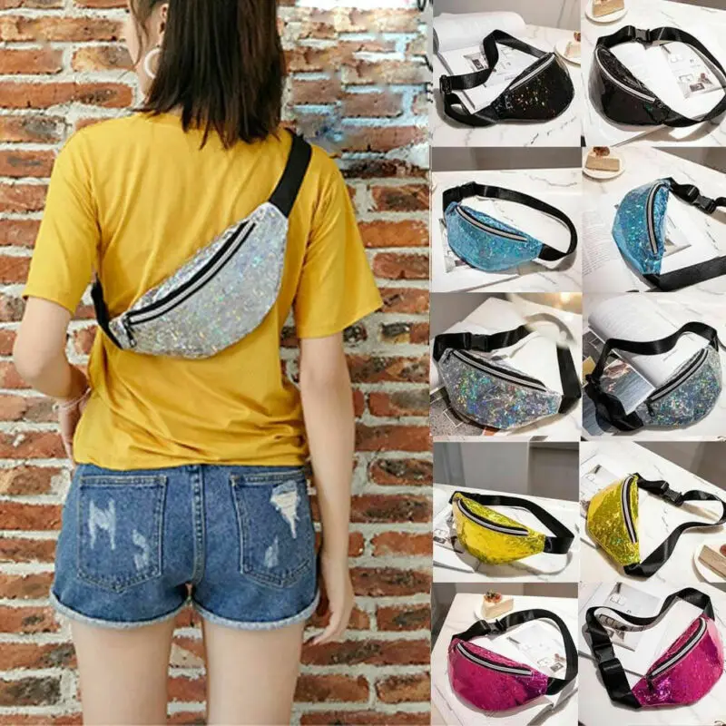 Блестки для ногтей Женская поясная сумка 2019 Новинка|Сумки вещей| |