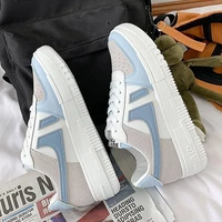 fashion women sneakers designer breathable womens shoes pu leather lace up casual flat shoes white 2020 running shoes air force