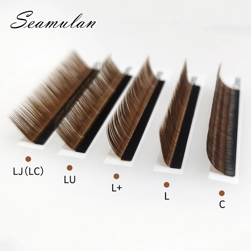 

New brown Eyelashes Mink Lashes Individual Eyelash makeup tools Mix length Brown Color High Quality Soft Faux Cilis Maquillaje