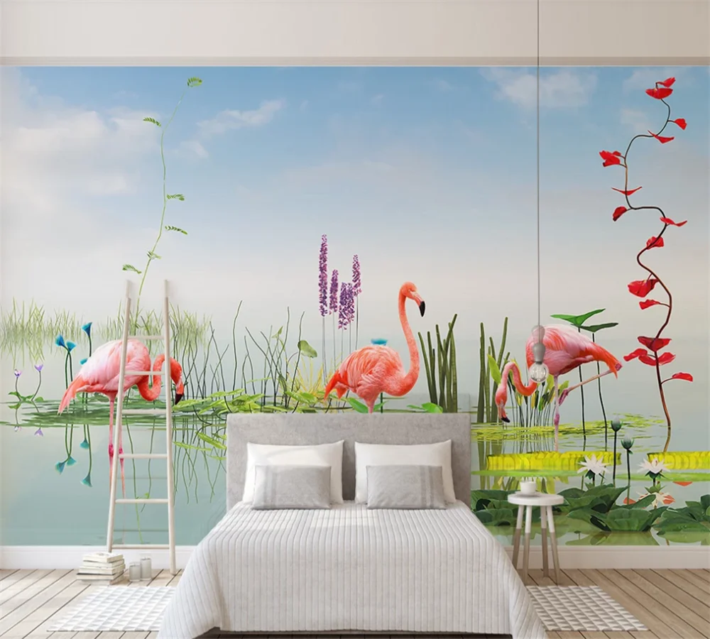 Пользовательские 3D обои росписи современный простой небольшой свежий Лотос пруд