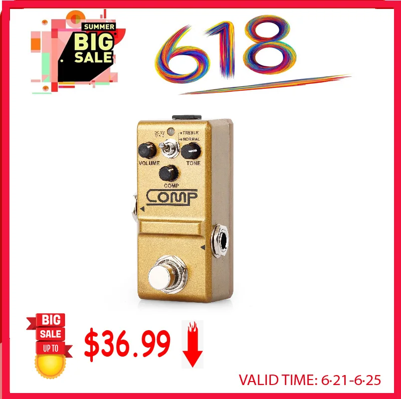 rowin ln 333 gitarre comp pedal mini analog kompresse wirkung pedale für elektrische gitarrist klassische optische komprimieren sound 2 mod free