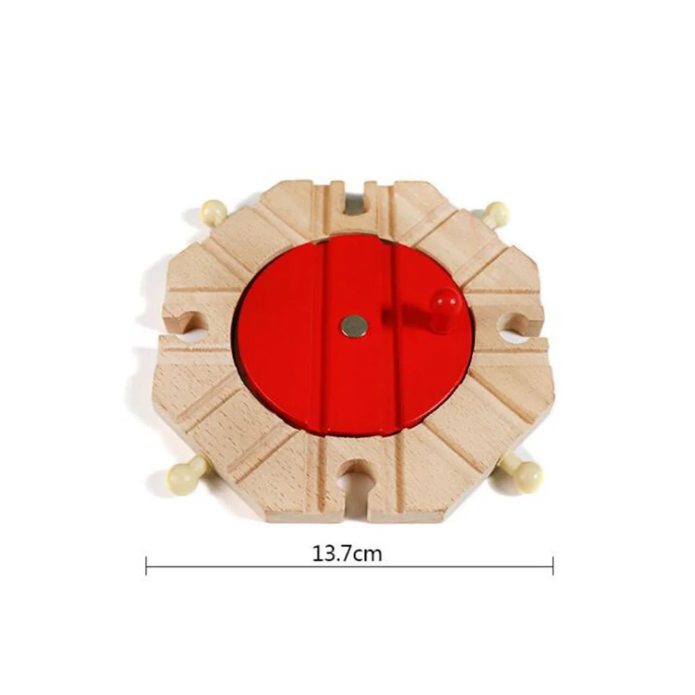 

1PC Wooden Track Railway Beech Wooden Train Track Accessories Wood Tracks Toys Set Spare Parts For Kids