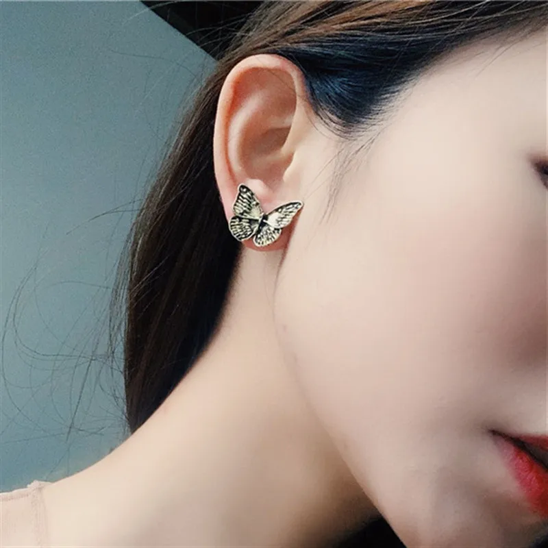 Модный винтажный готический серьги в стиле панк ювелирное изделие золотой