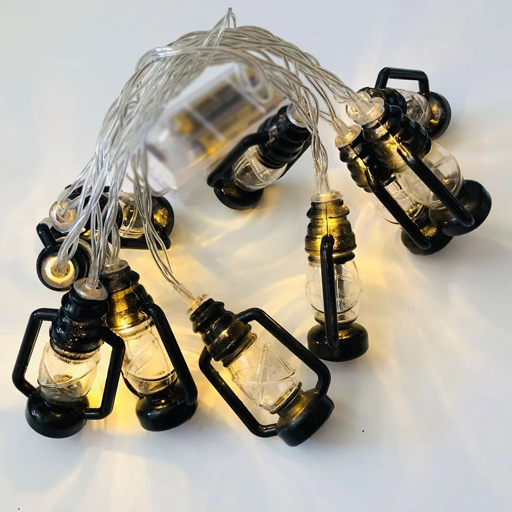 Светодиодный в стиле ретро керосиновая лампа шнуры с лампами для мусульманского