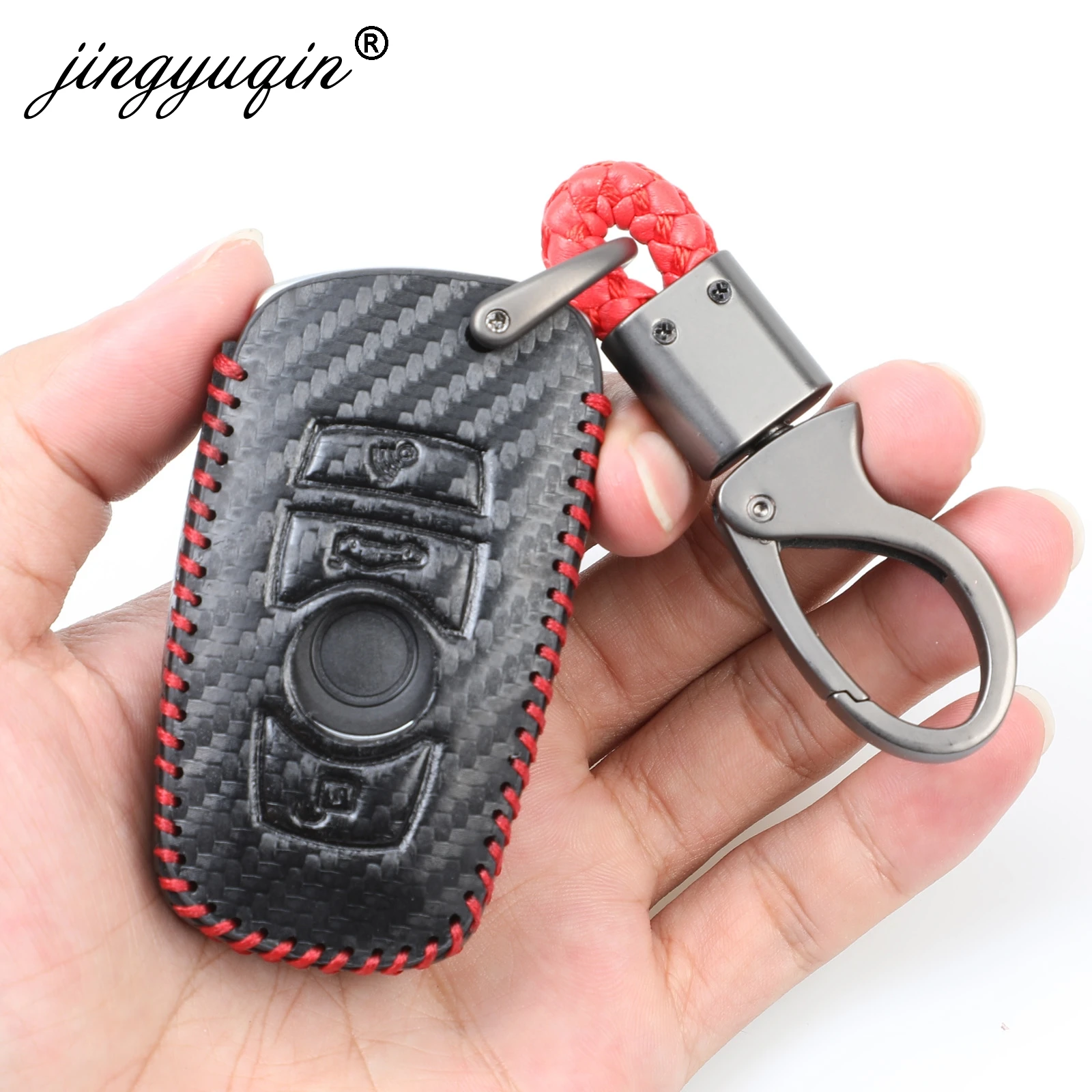 

Car-Styling Auto Carbon Fiber Key Cover Shell Case For Bmw 520 525 1 3 4 5 6 7 Series F10 F20 F30 Smart 3/4 Button Accessories