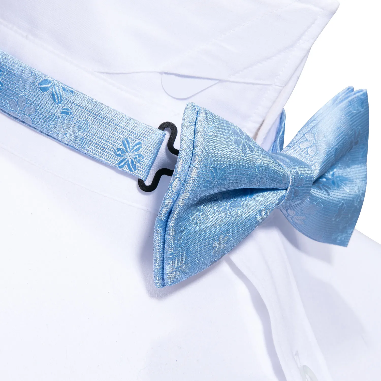 Модный Синий Шелковый мужской галстук бабочка цветочный Бант карманные