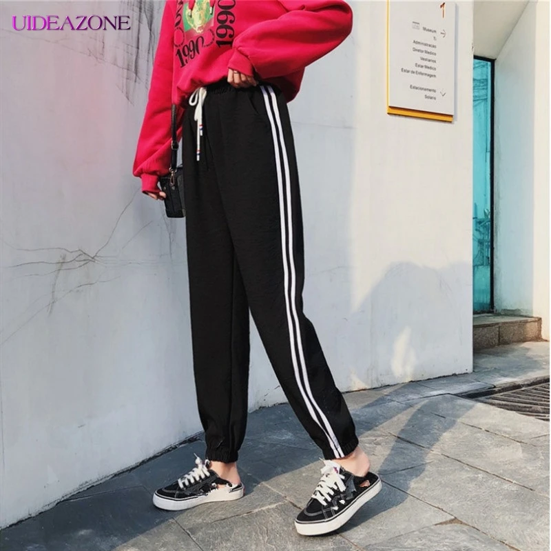 Женские спортивные брюки UIDEAZONE модные повседневные с боковыми полосками и