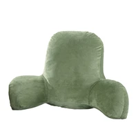 cotton cartoon human pillow solid color suede with armrest backrest lumbar pillow for sofa bed car chair cushion warm soft mat