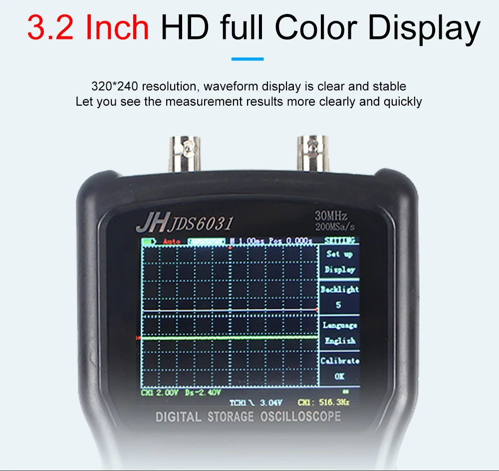 Портативный цифровой осциллограф портативный осциллограф Jinhan JDS6031 1CH 30 м JDS6052S 2CH 50 м 200MSa/S 5 языков