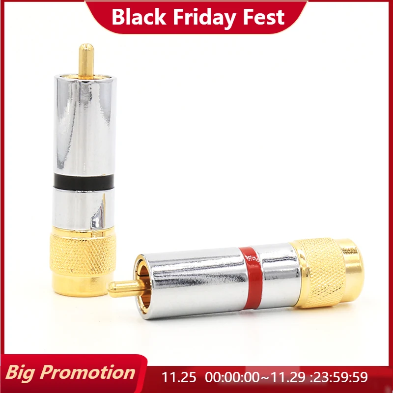 

High Performance 24K Gold Plated RCA plug ,RCA jack,for RCA cable