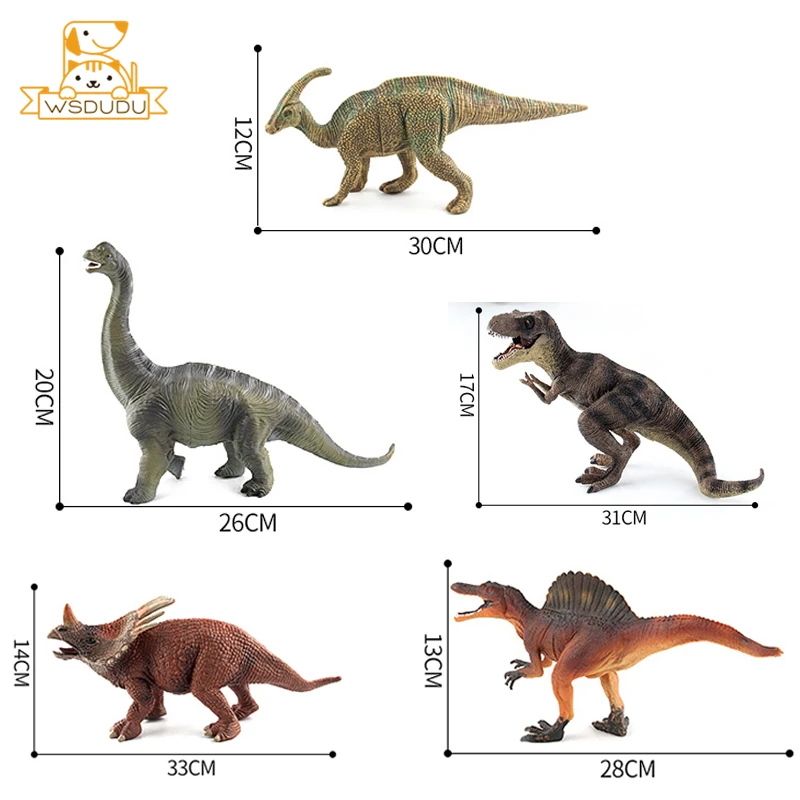 Экшн-фигурка динозавр тираннозавр парауролоф Стиракозавр Плезиозавр Брахиозавр