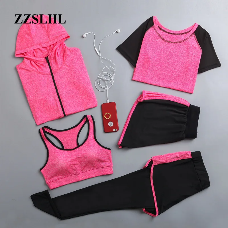 Комплект для йоги спортивная куртка + колготки шорты рубашка спортивные