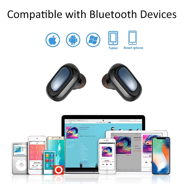 TWS беспроводные Bluetooth наушники 9D super bass стерео HIFI звук шумоподавление Mic Mi наушники Handsfree музыкальные наушники pk HBQ