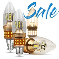 clorndson 12w spotlights led corn candle bulbs e14 e27 led light bulb 52 beads 2835 smd 220v 110v chandelier light crystal lamp