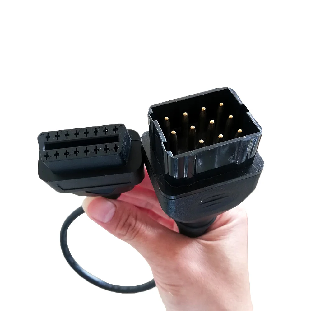 10 шт./лот для Renault 12Pin штекер OBD2 OBDII для Renault 16Pin Женский адаптер автомобильного диагностического инструмента конвертер Кабель