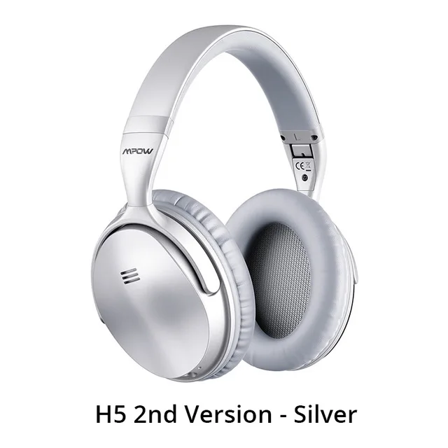 2nd Silver 2 Gen 2nd Mpow H5 наушники с шумоподавлением Bluetooth с микрофоном, беспроводная гарнитура для Hi-Fi стерео и 18 часов воспроизведения - Цвет: 2nd Silver
