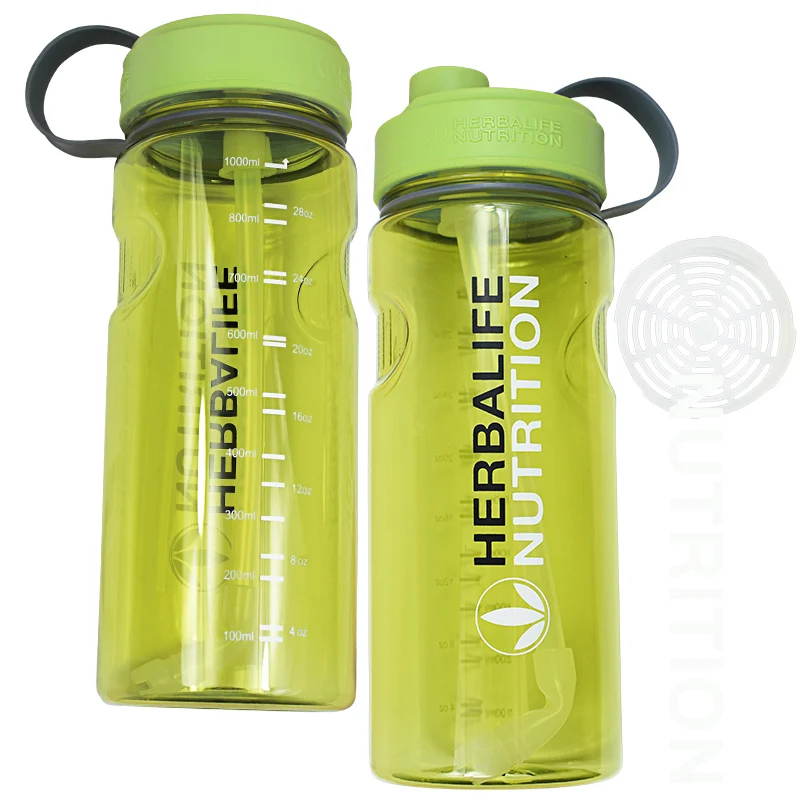 1000 мл/2000 мл 1Л/2л 24 часа Herbalife питательная Спортивная походная бутылка для воды фитнес соломенная полосатая пищевая пластиковая бутылка для воды