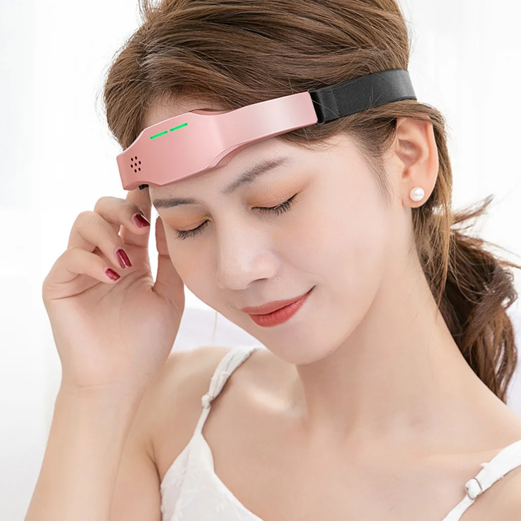 45# USB Rechargeable Head Massager Forehead Brain Relaxation For Stress Relax Improve Sleep Health Headache Eliminator |