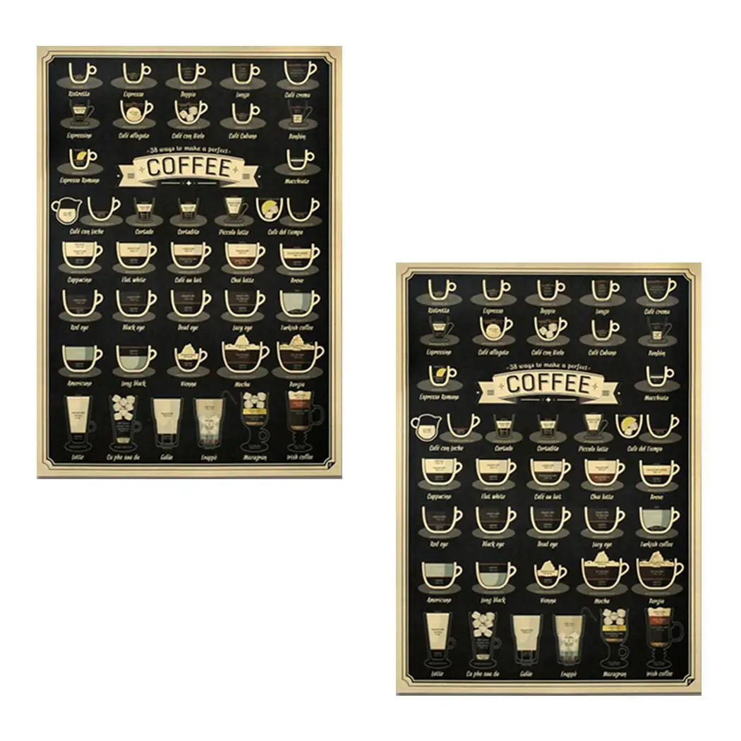 Дом Caf бар кофе крафт бумага стены искусства дома кафе плакат Декор комнаты