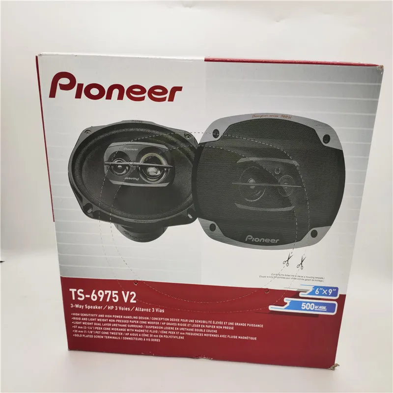 Pioneer-altavoz de Audio para coche, dispositivo TS-6975 V2 de 500 vatios, máx. 80W, NOM 6 