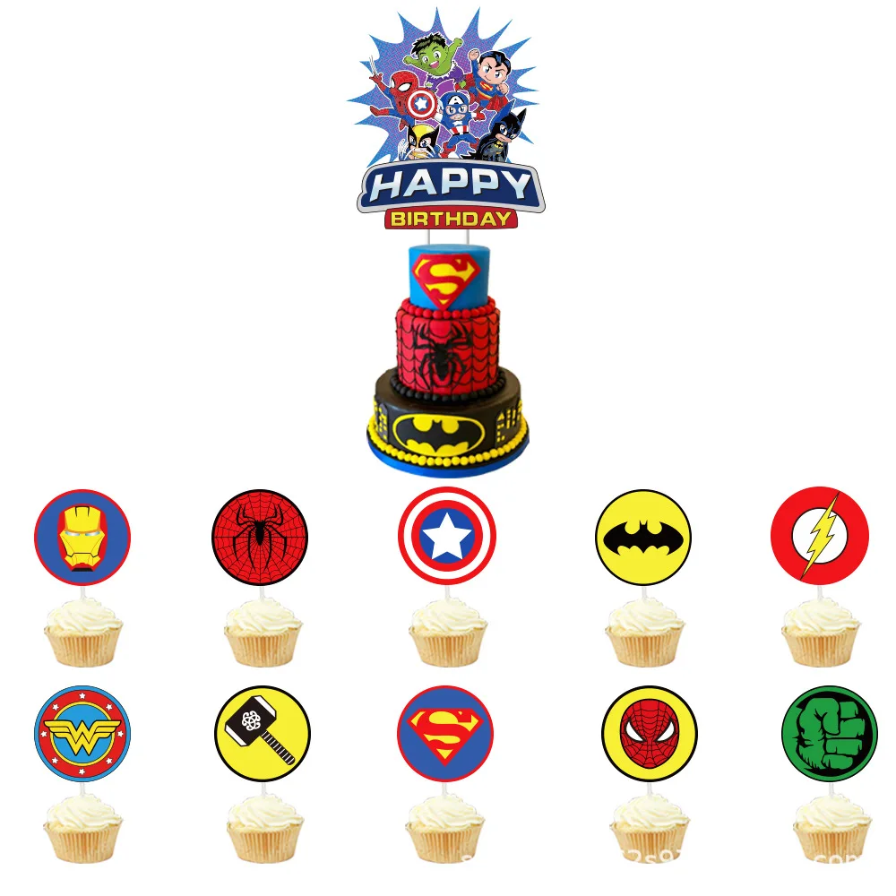 Juego de globos con dise&ntilde;o de superh&eacute;roes de Marvel para ni&ntilde;os, Set de decoraci&oacute;n para fiesta de cumplea&ntilde;os, suministros para Baby Shower-2